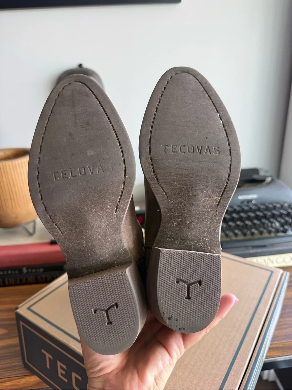 GIRLS Tecovas Brown Leather Western Boots